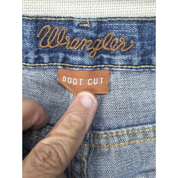 Wrangler Bootcut Men's Jeans Blue Denim Sz 33x36 (34) Cowboy Rancher Rodeo Work - Picture 11 of 16